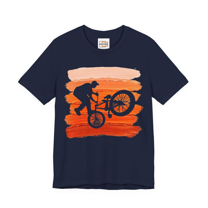 Vintage BMX Orange Stripes — Unisex Graphic Tee | Universe