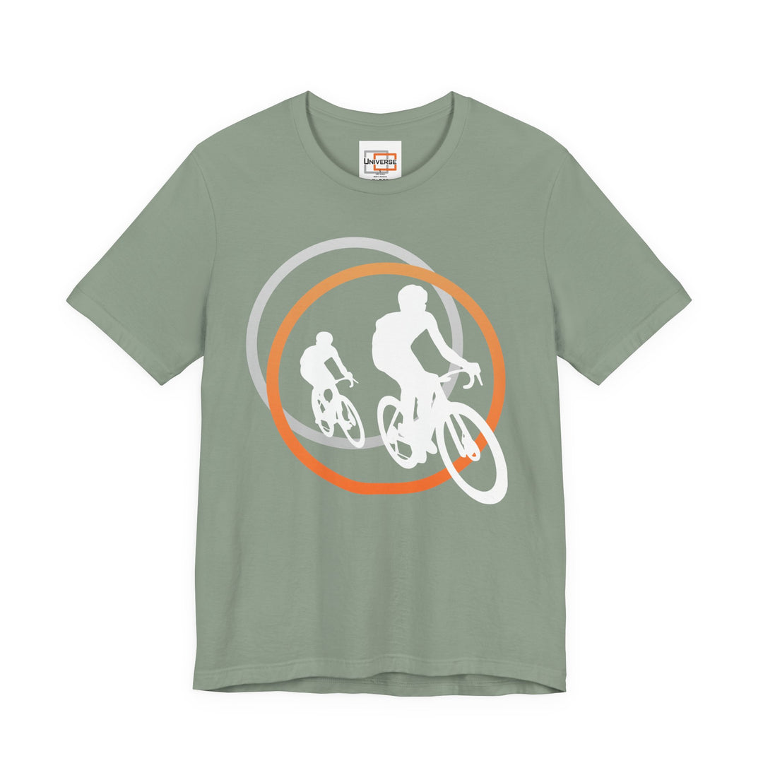 Minimal Cyclists Dark— Unisex Graphic Tee | Universe