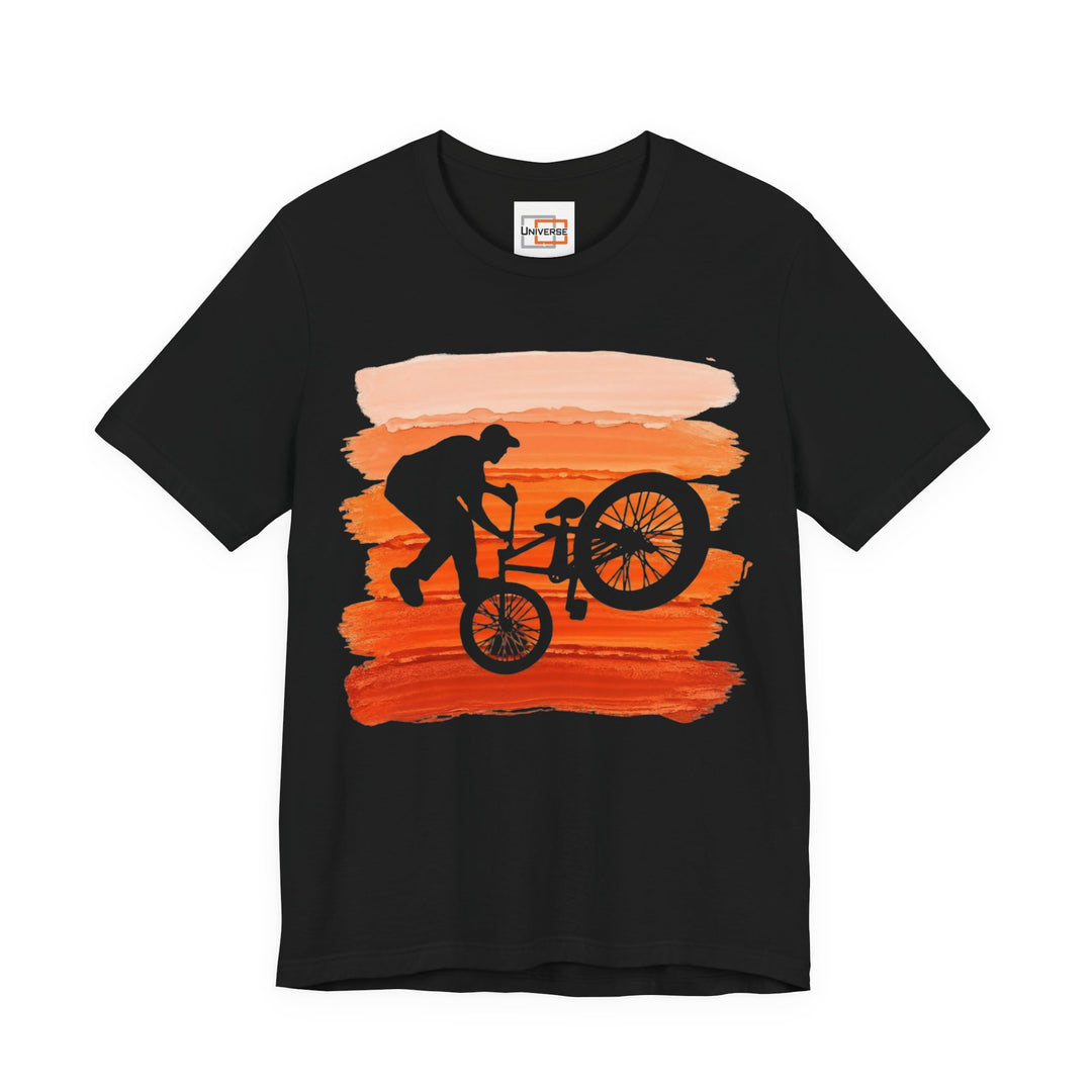 Vintage BMX Orange Stripes — Unisex Graphic Tee | Universe