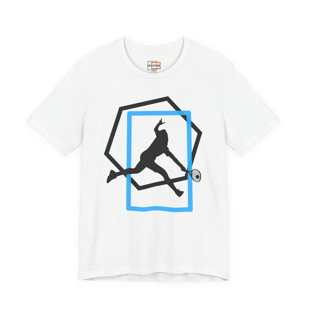 Minimal Tennis Man Light — Unisex Graphic Tee | Universe