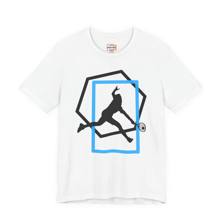 Minimal Tennis Man Light — Unisex Graphic Tee | Universe