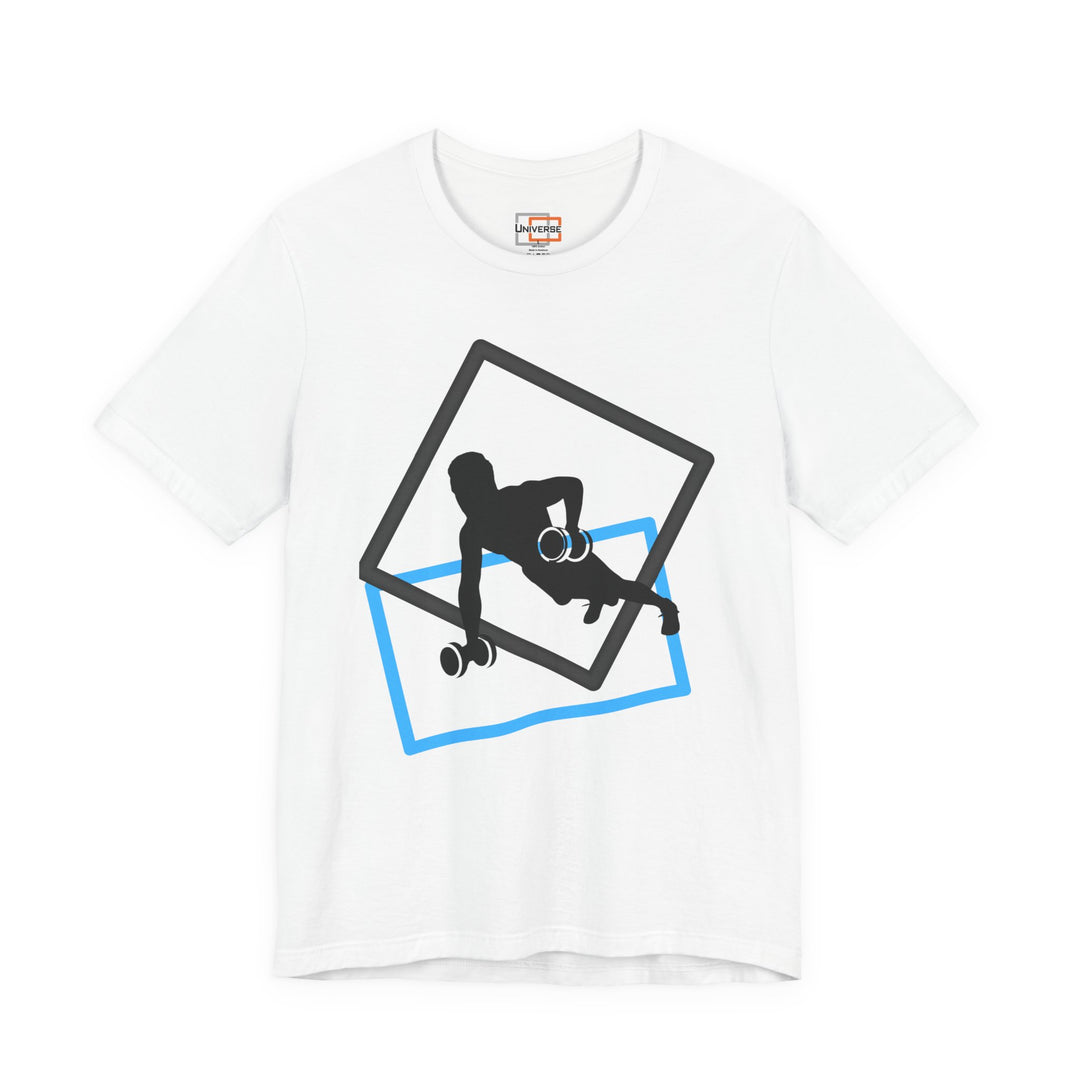 Minimal Dumbbell Row Light — Unisex Graphic Tee | Universe