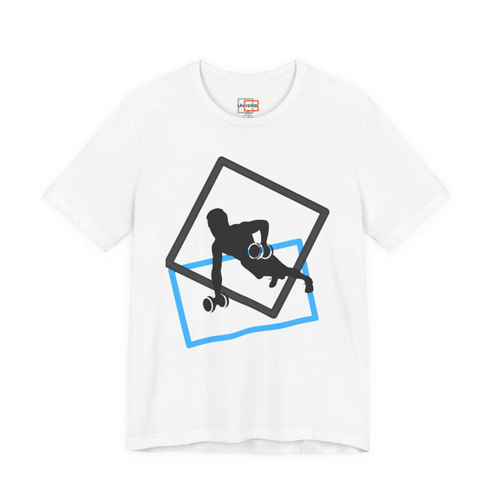 Minimal Dumbbell Row Light — Unisex Graphic Tee | Universe