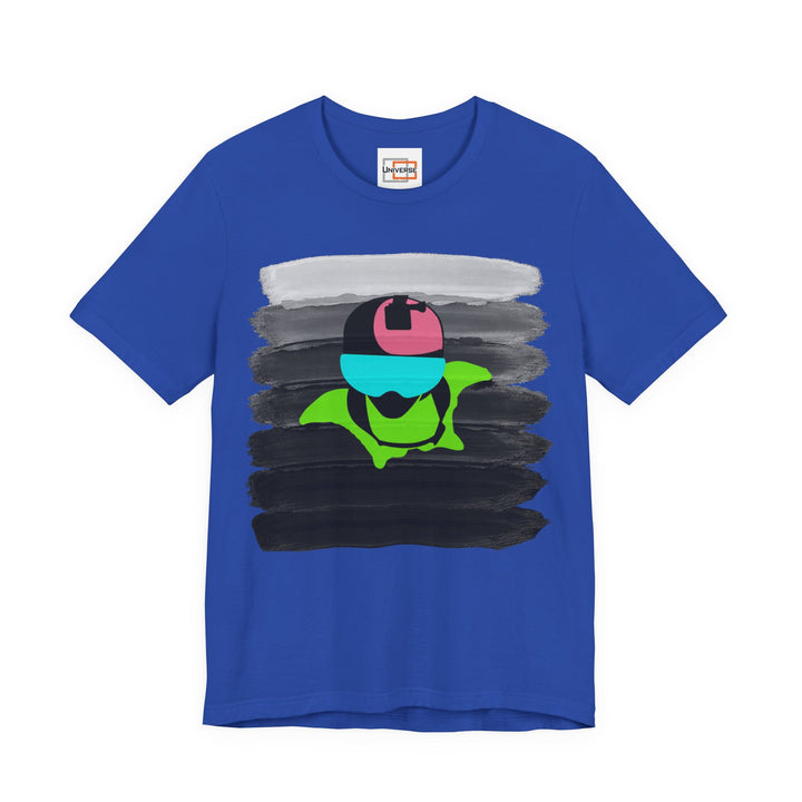 Vintage Wingsuit Flyer Grey Stripes — Unisex Graphic Tee | Universe