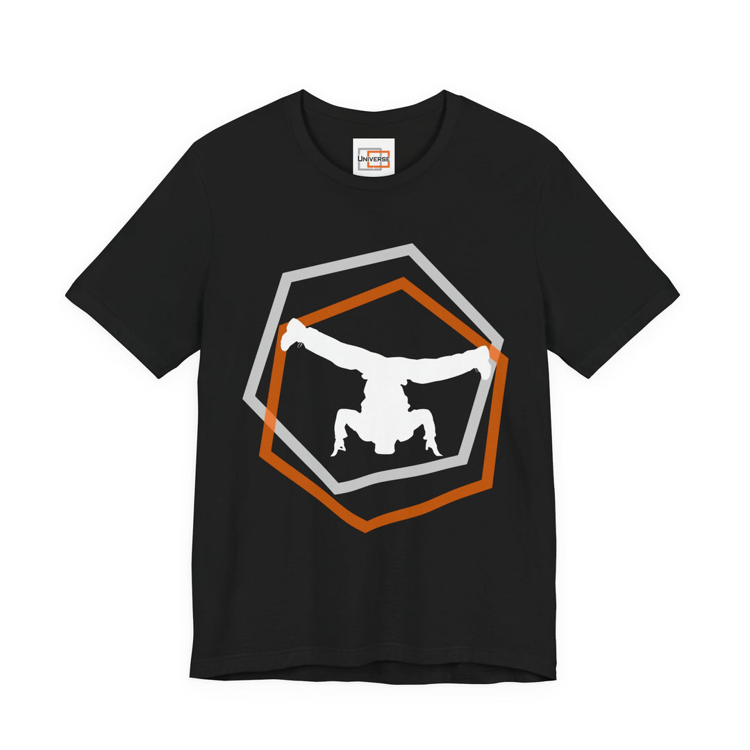 Minimal Breakdancer Dark — Unisex Graphic Tee | Universe