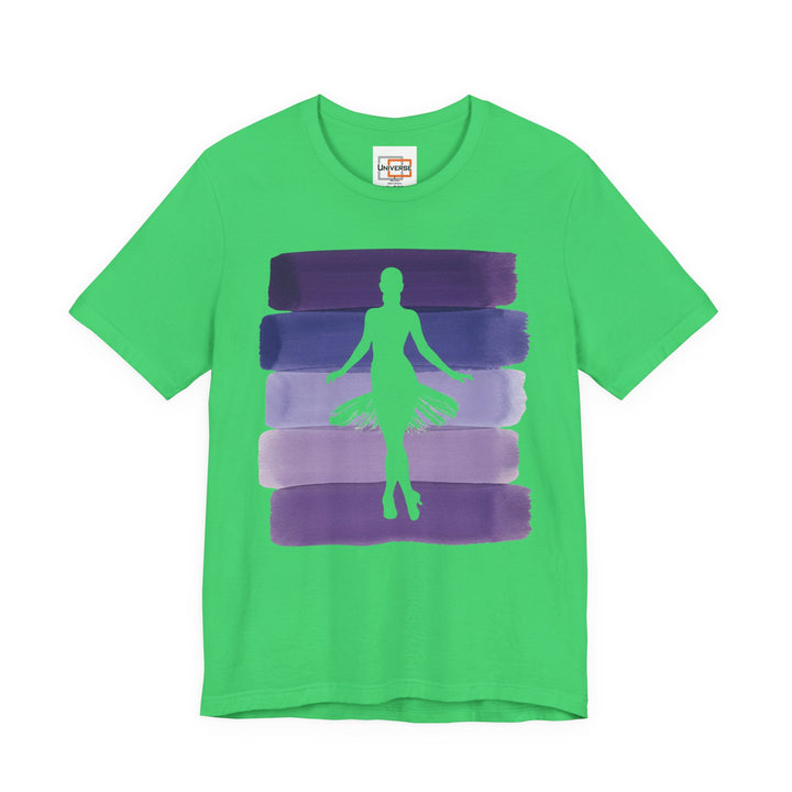 Vintage Ballerina Purple Stripes — Unisex Graphic Tee | Universe