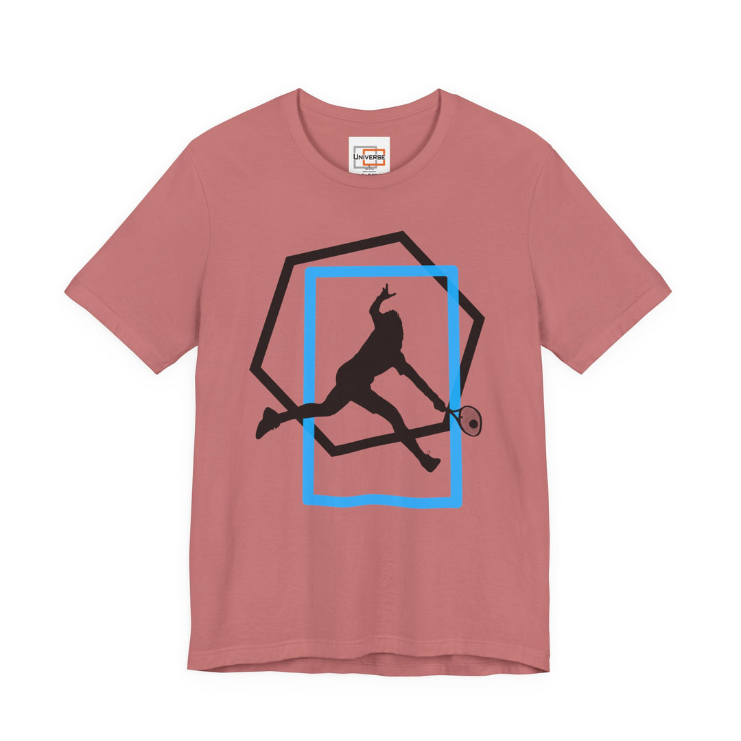 Minimal Tennis Man Light — Unisex Graphic Tee | Universe