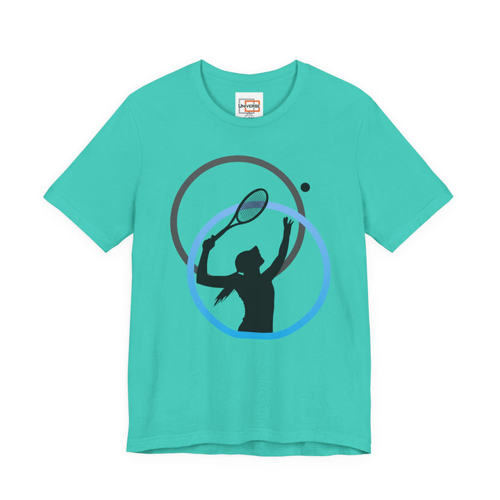 Minimal Tennis Woman Light— Unisex Graphic Tee | Universe