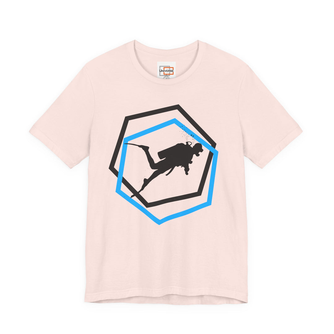 Minimal Scuba Diver Light — Unisex Graphic Tee | Universe