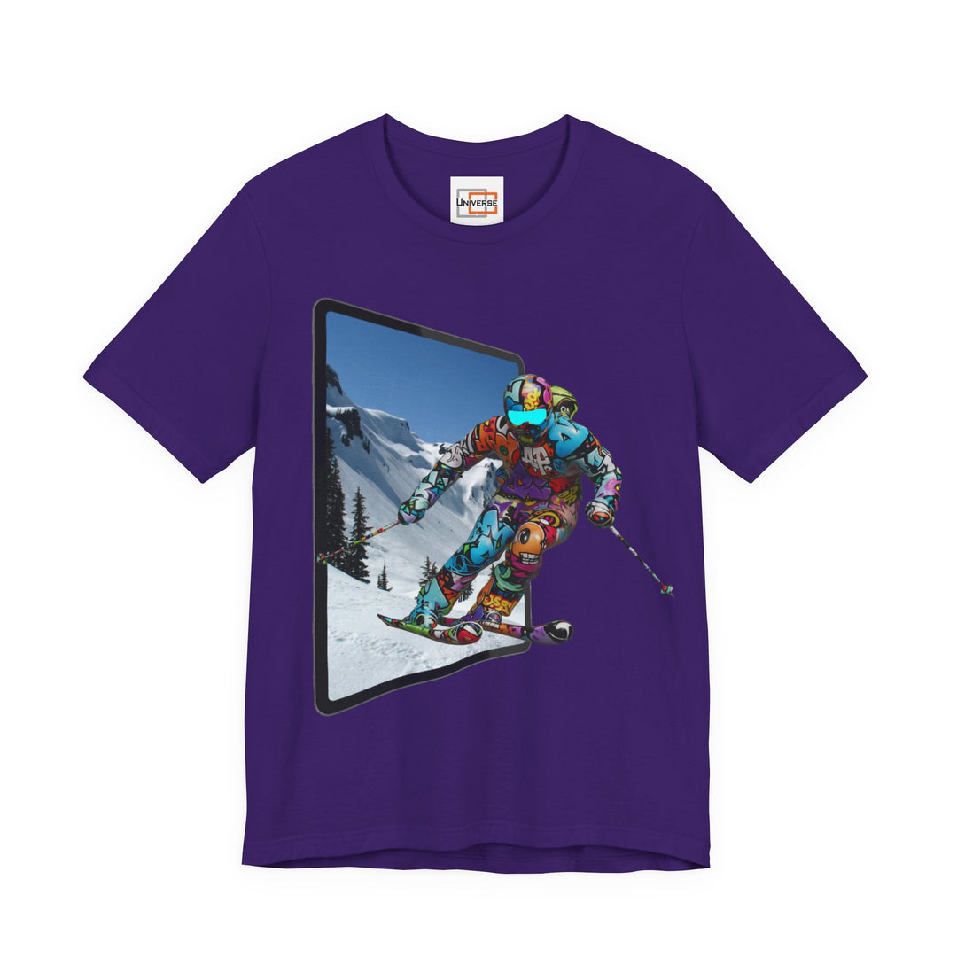 Graffiti Skier Portal — Unisex Graphic Tee | Universe