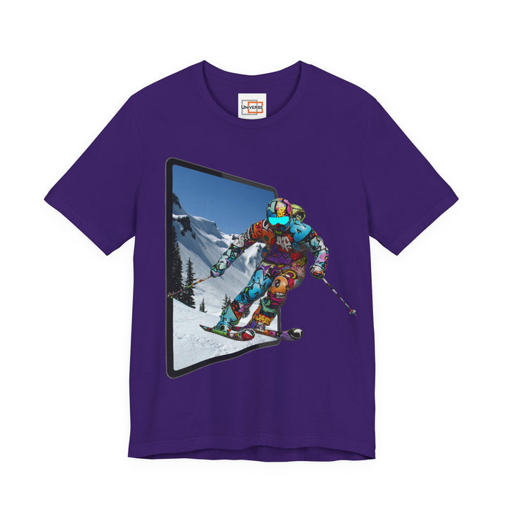 Graffiti Skier Portal — Unisex Graphic Tee | Universe
