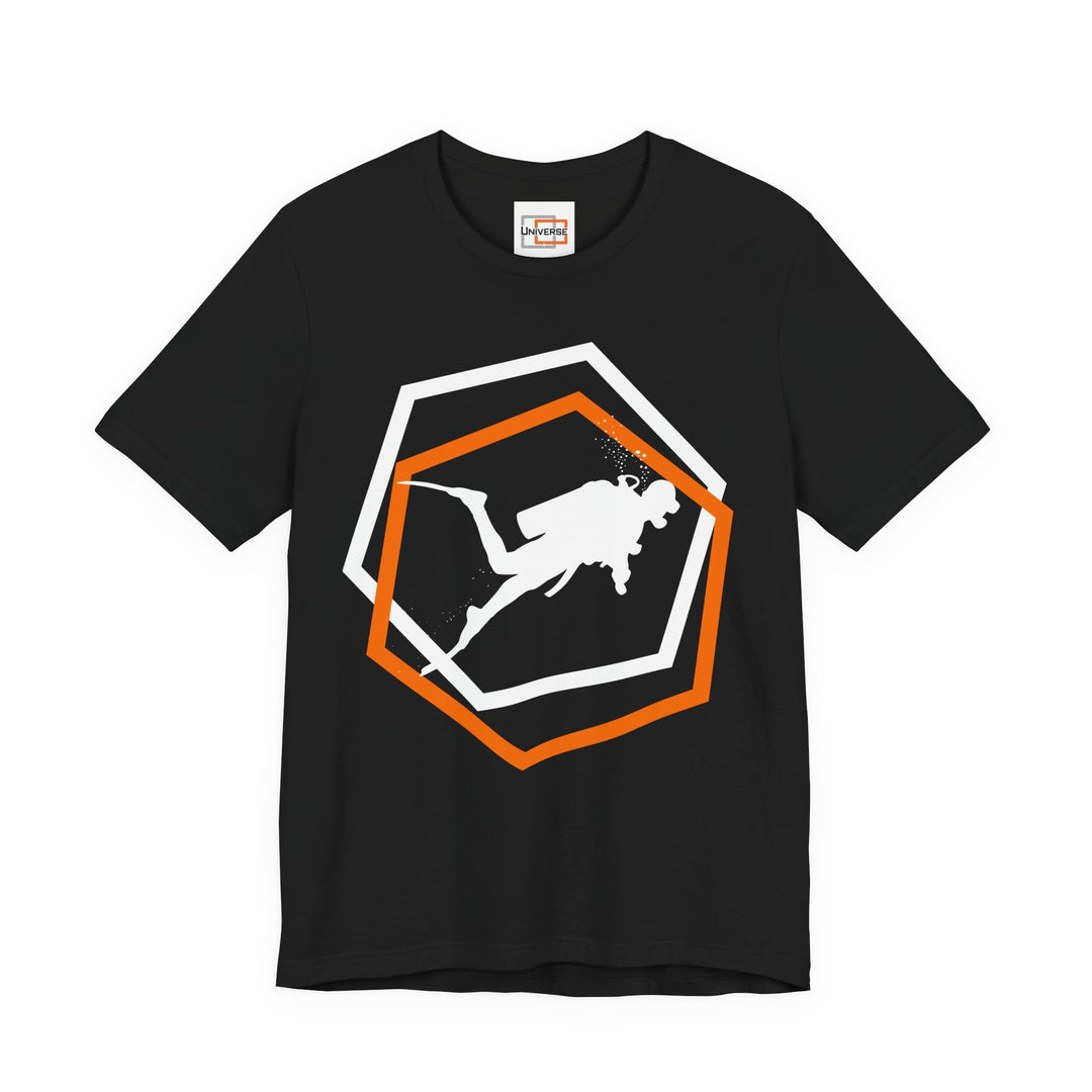 Minimal Scuba Diver Dark — Unisex Graphic Tee | Universe