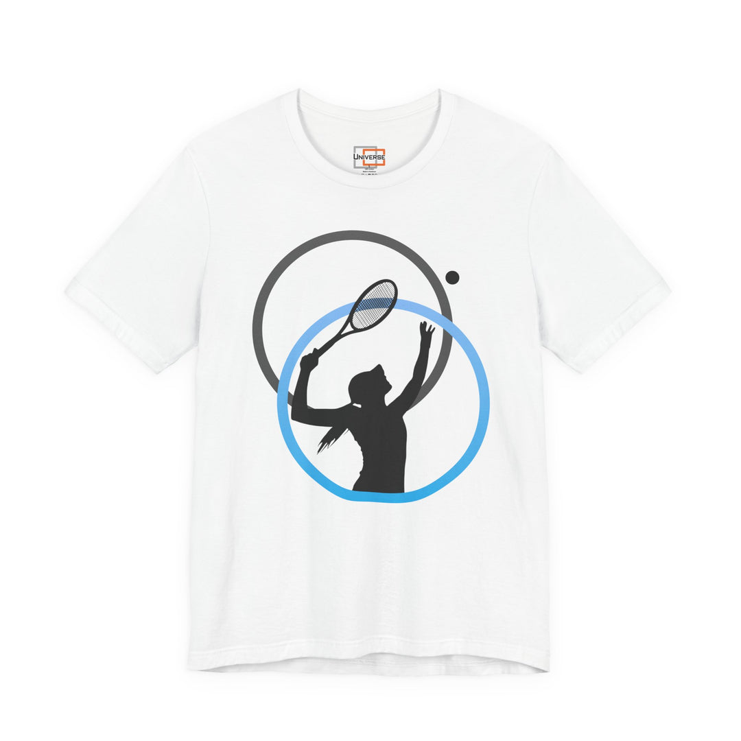Minimal Tennis Woman Light— Unisex Graphic Tee | Universe