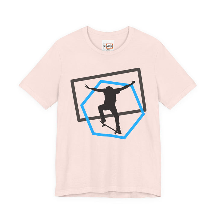 Minimal Skateboarder Ollie Light— Unisex Graphic Tee | Universe