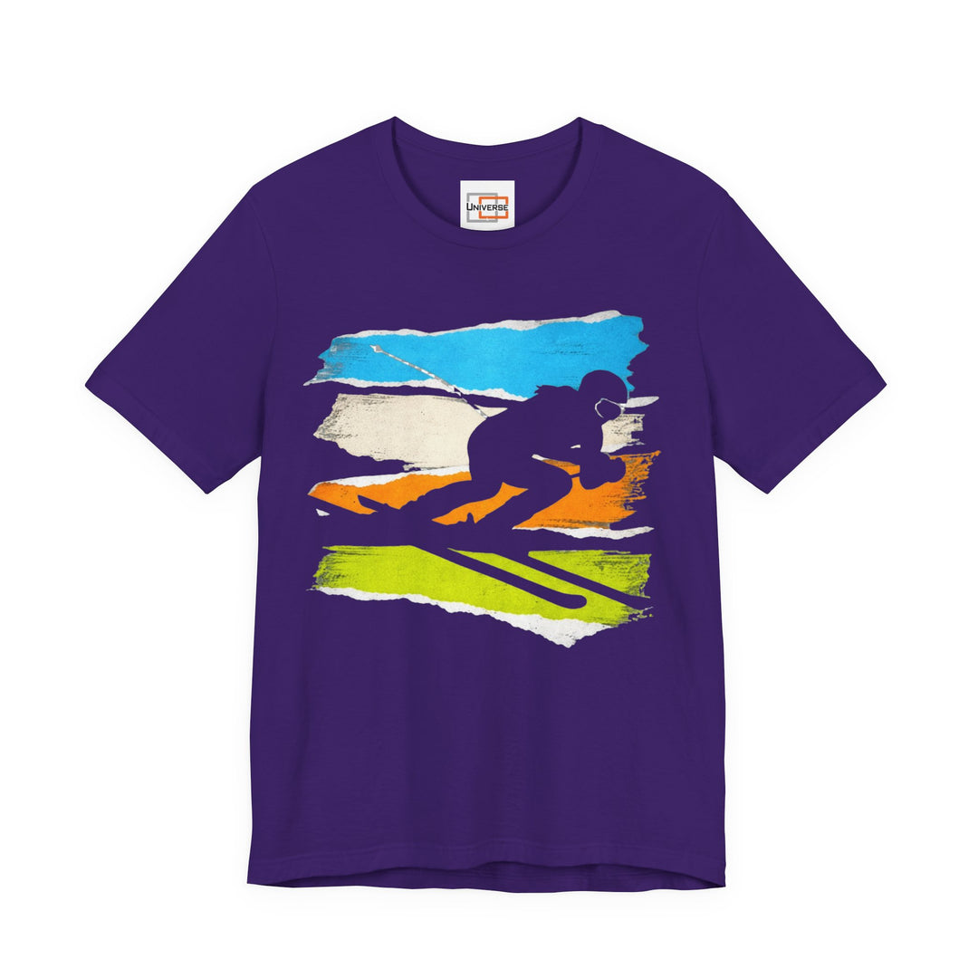 Vintage Downhill Skier Retro — Unisex Graphic Tee | Universe