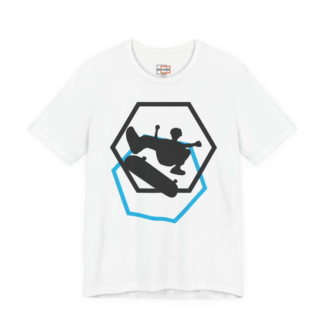 Minimal Skateboarder Light — Unisex Graphic Tee | Universe
