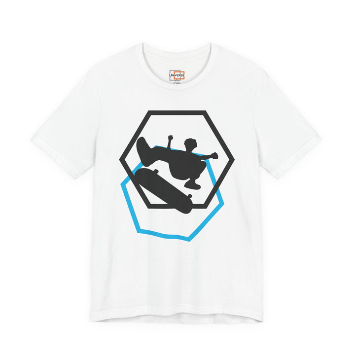 Minimal Skateboarder Light — Unisex Graphic Tee | Universe