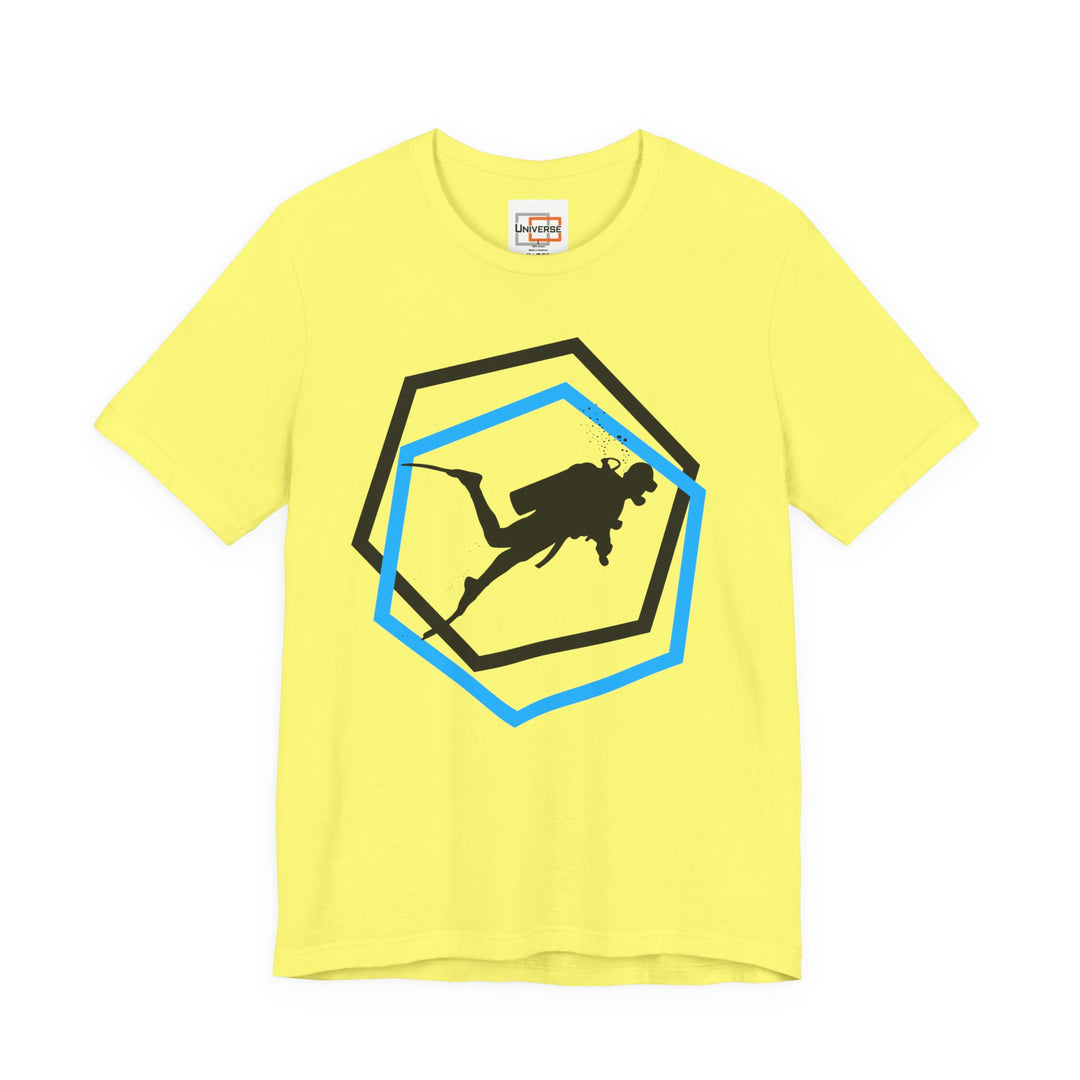 Minimal Scuba Diver Light — Unisex Graphic Tee | Universe