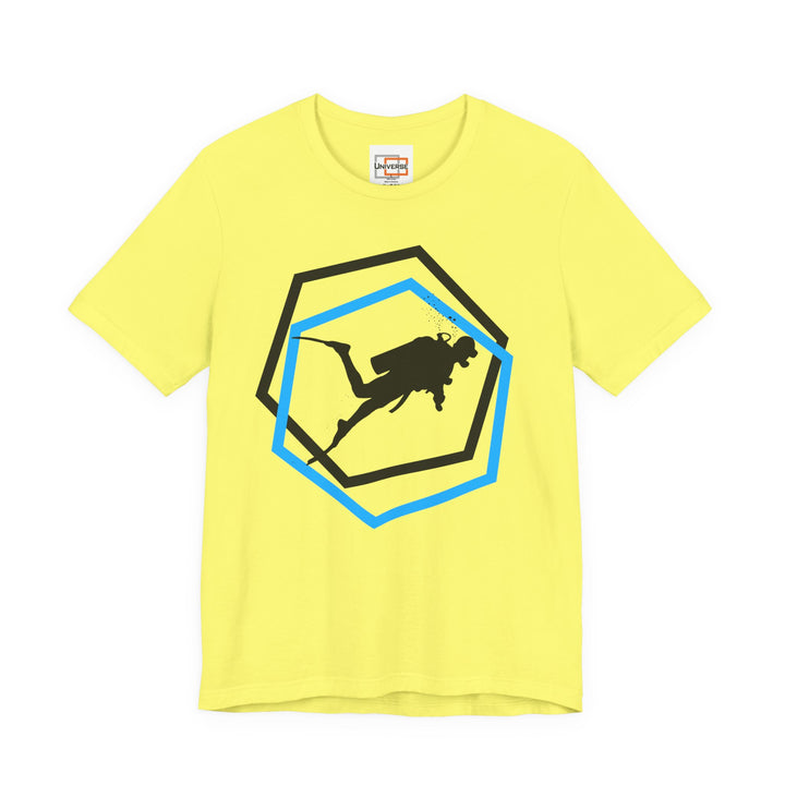 Minimal Scuba Diver Light — Unisex Graphic Tee | Universe