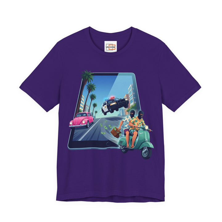Vespa Heist Portal — Unisex Graphic Tee | Universe