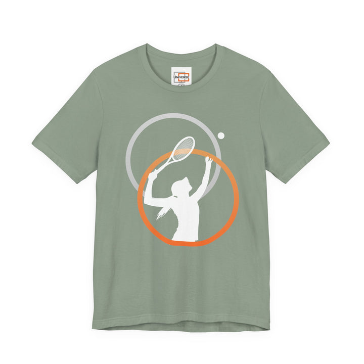 Minimal Tennis Player Dark — Unisex Graphic Tee | Universe