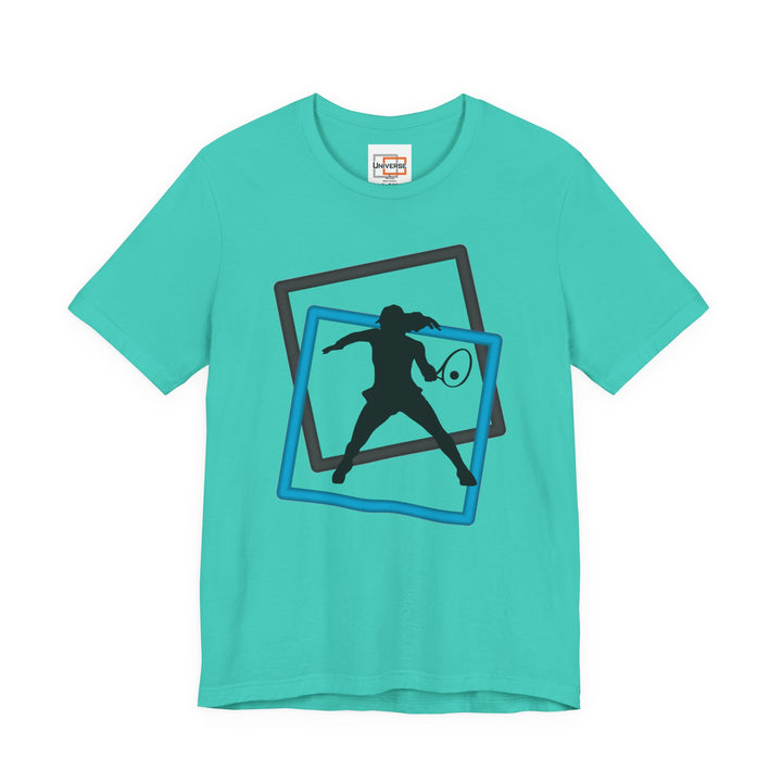 Minimal Tennis Woman Light— Unisex Graphic Tee | Universe