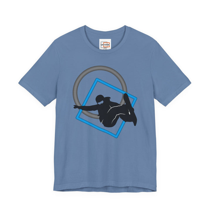 Minimal Snowboarder Light— Unisex Graphic Tee | Universe