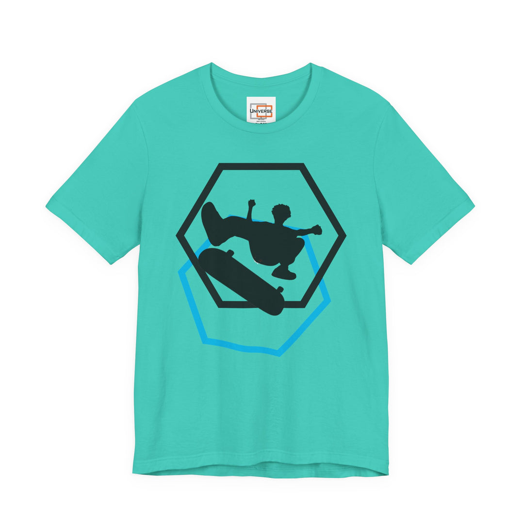 Minimal Skateboarder Light — Unisex Graphic Tee | Universe