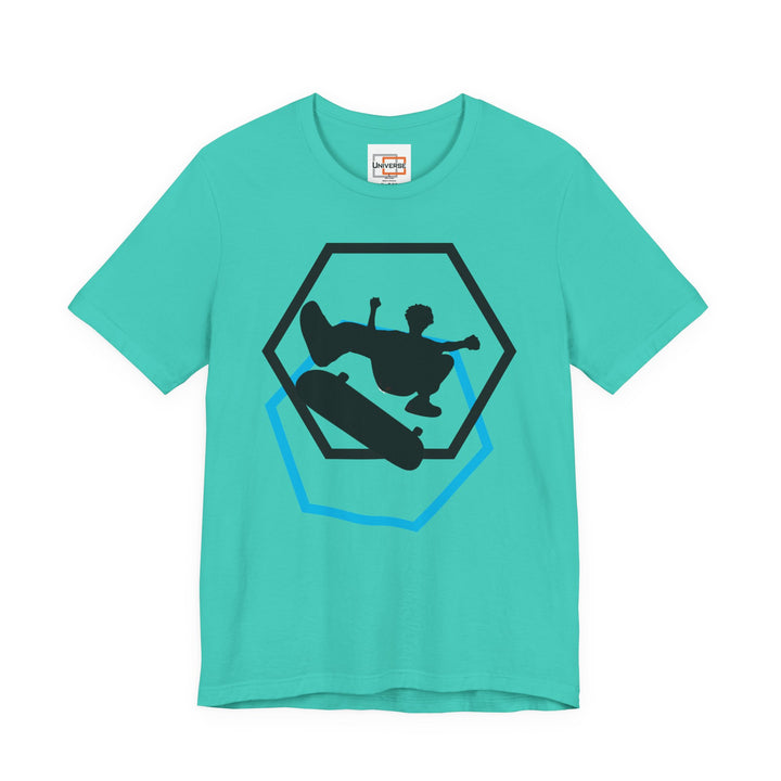 Minimal Skateboarder Light — Unisex Graphic Tee | Universe