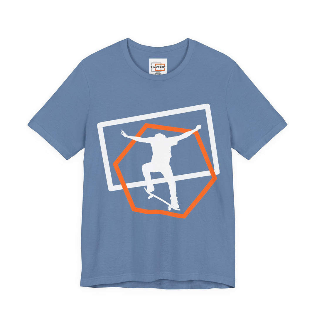 Minimal Skateboarder Ollie Dark — Unisex Graphic Tee | Universe