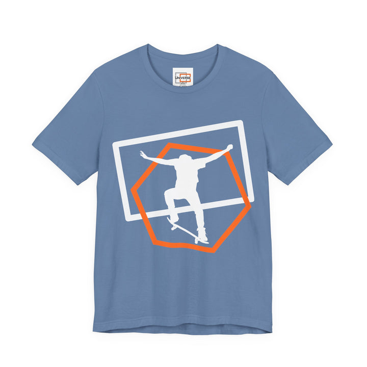 Minimal Skateboarder Ollie Dark — Unisex Graphic Tee | Universe