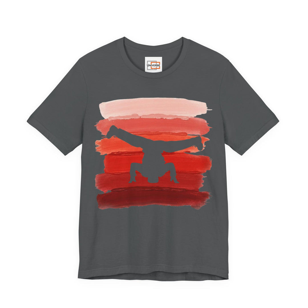 Vintage Breakdancer Red Stripes — Unisex Graphic Tee | Universe