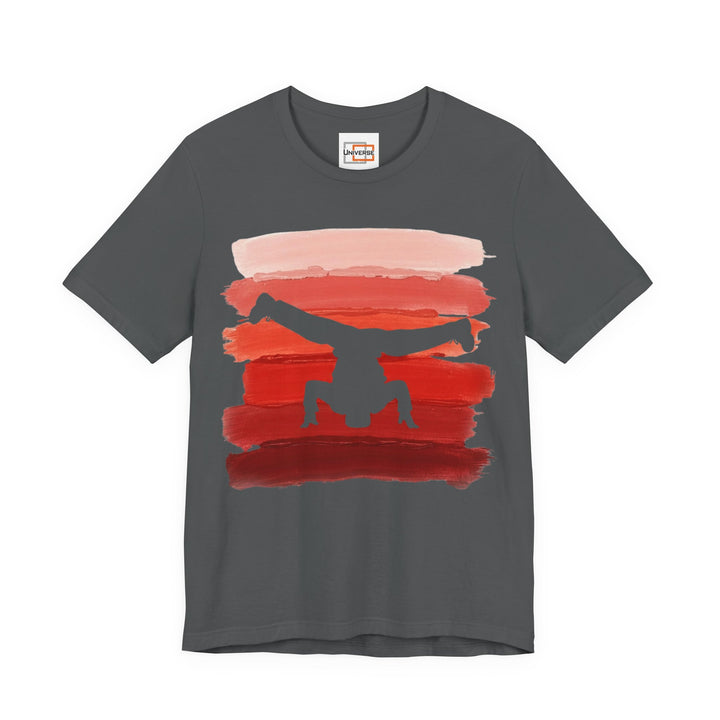 Vintage Breakdancer Red Stripes — Unisex Graphic Tee | Universe