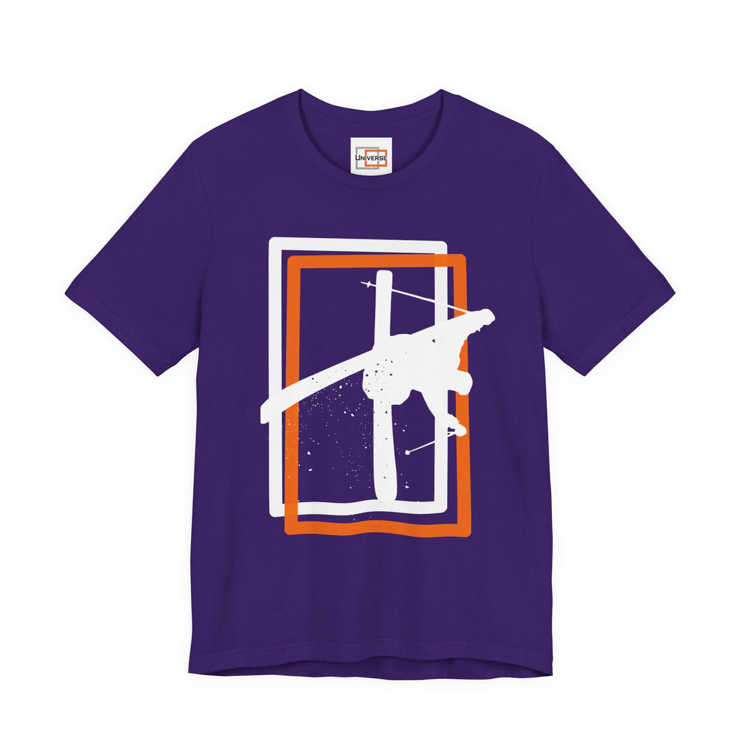 Minimal Freestyle Skier Dark — Unisex Graphic Tee | Universe