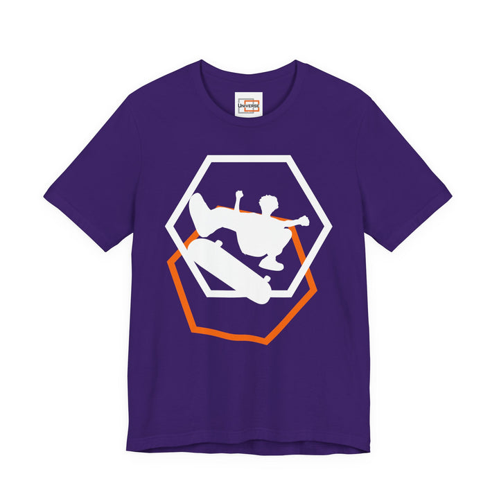Minimal Skateboarder Dark — Unisex Graphic Tee | Universe