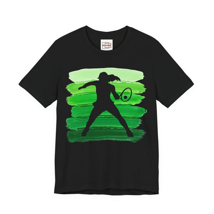 Vintage Tennis Green Stripes — Unisex Graphic Tee | Universe