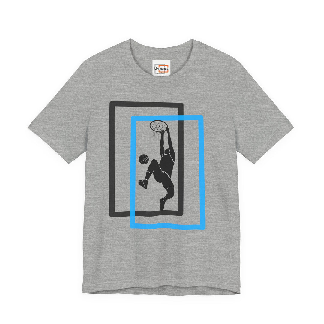 Minimal Basketball Dunk Light — Unisex Graphic Tee | Universe