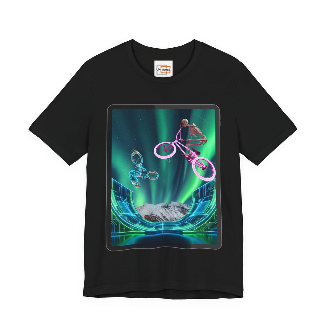 Aurora BMX Portal— Unisex Graphic Tee | Universe