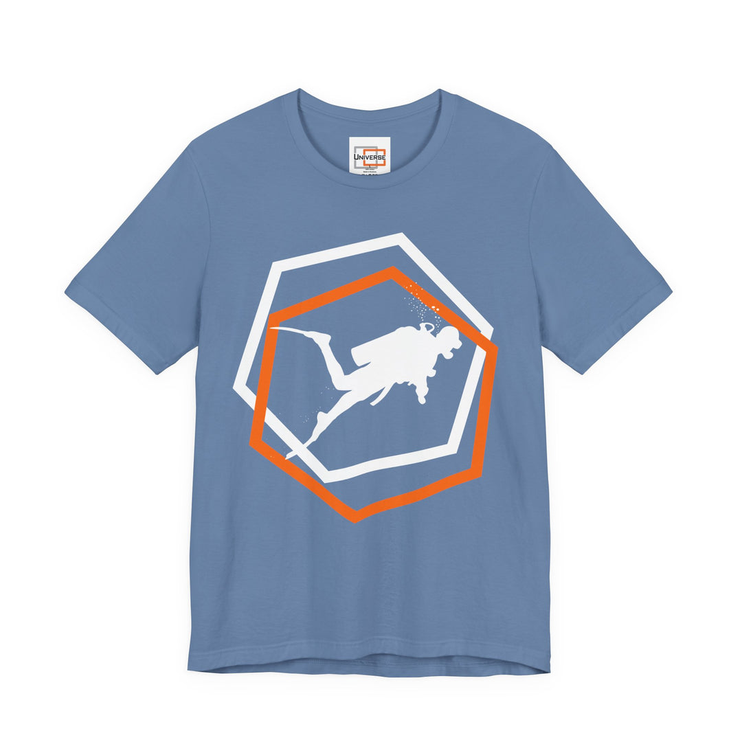 Minimal Scuba Diver Dark — Unisex Graphic Tee | Universe
