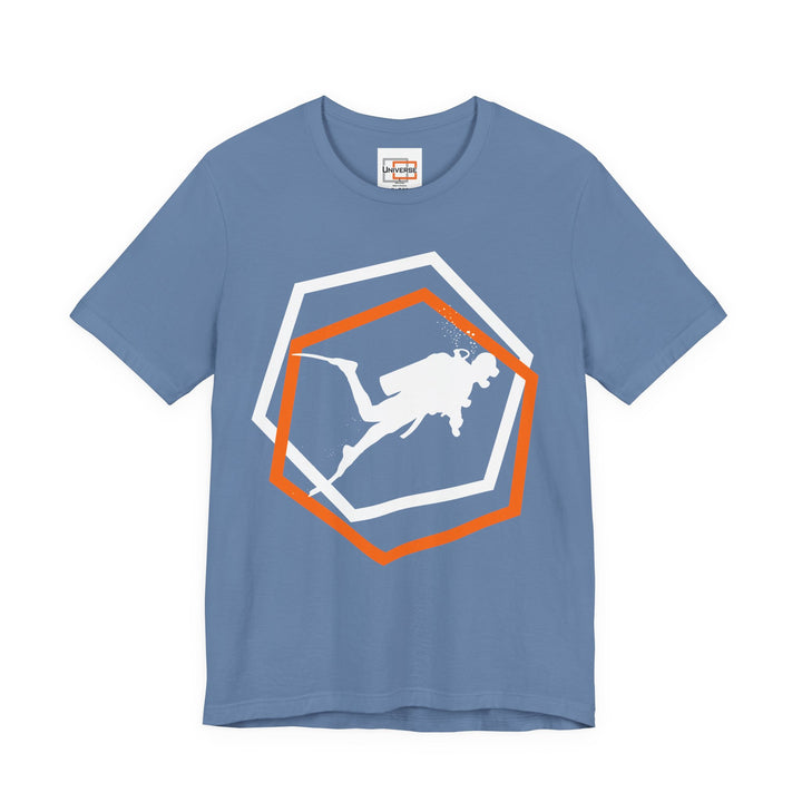 Minimal Scuba Diver Dark — Unisex Graphic Tee | Universe
