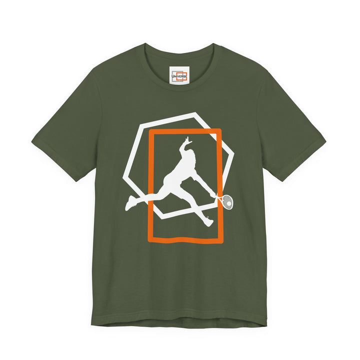 Minimal Tennis Man Dark — Unisex Graphic Tee | Universe