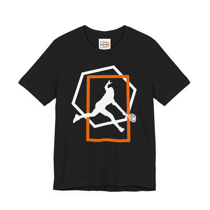 Minimal Tennis Man Dark — Unisex Graphic Tee | Universe