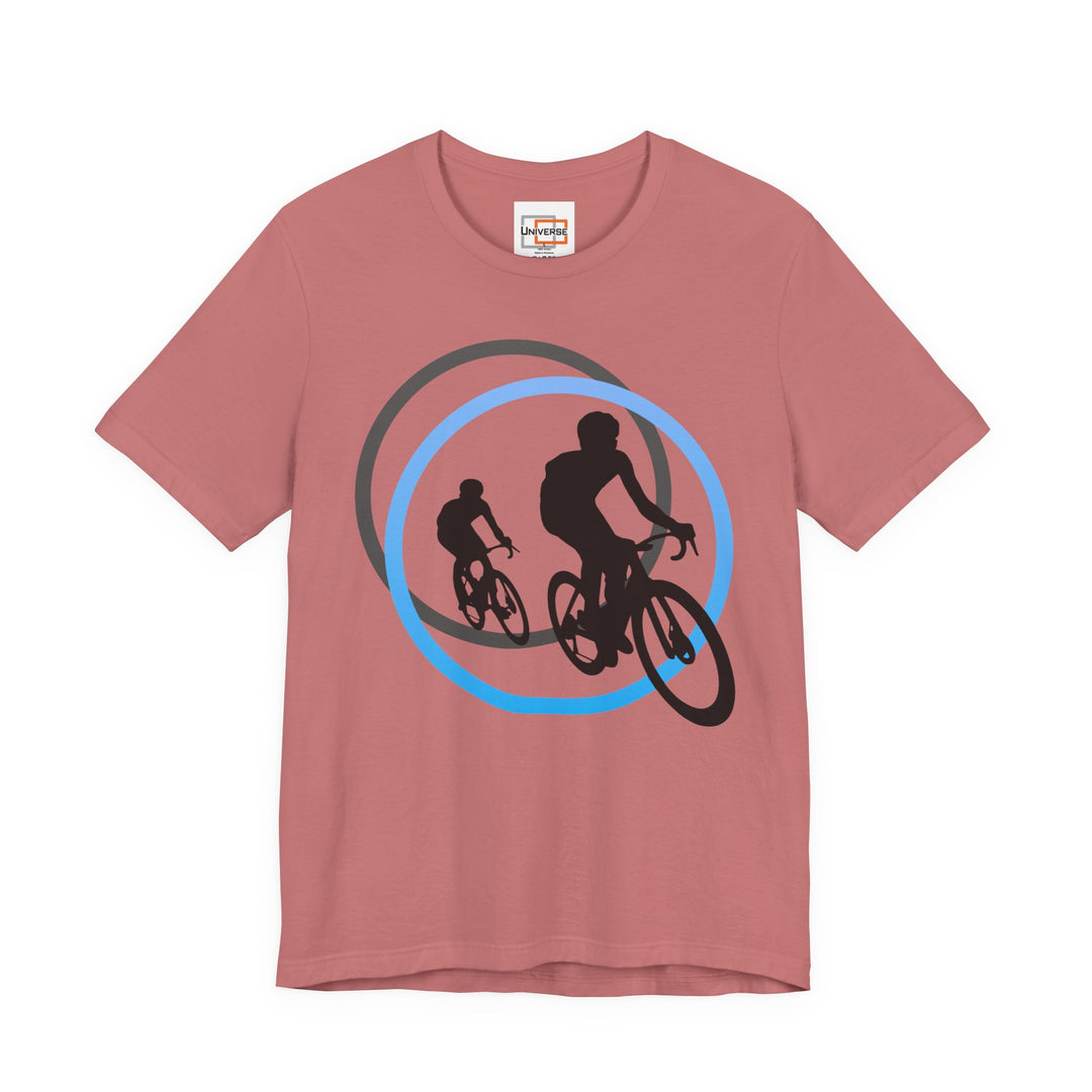 Minimal Cyclists Light — Unisex Graphic Tee | Universe