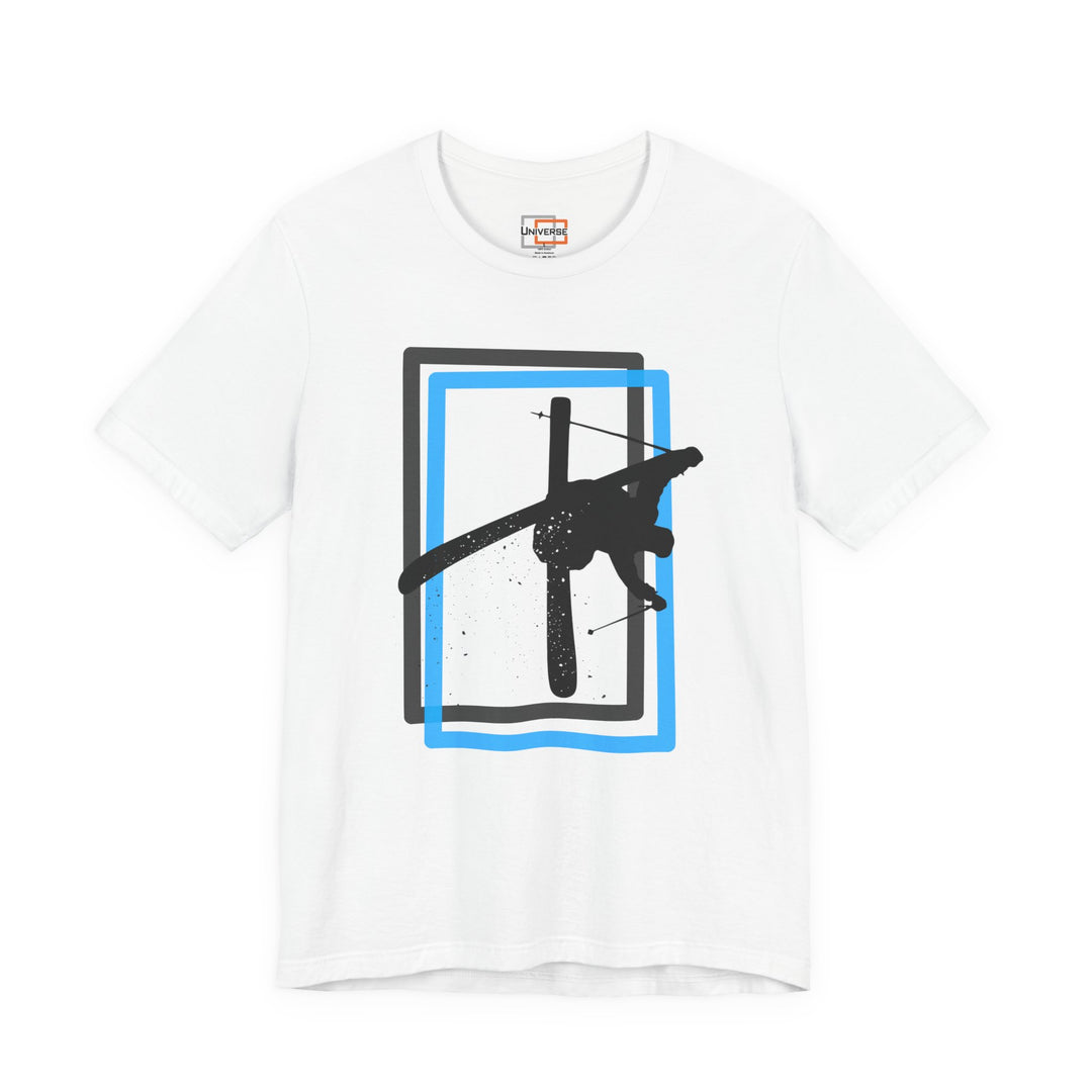 Minimal Freestyle Skier Light — Unisex Graphic Tee | Universe