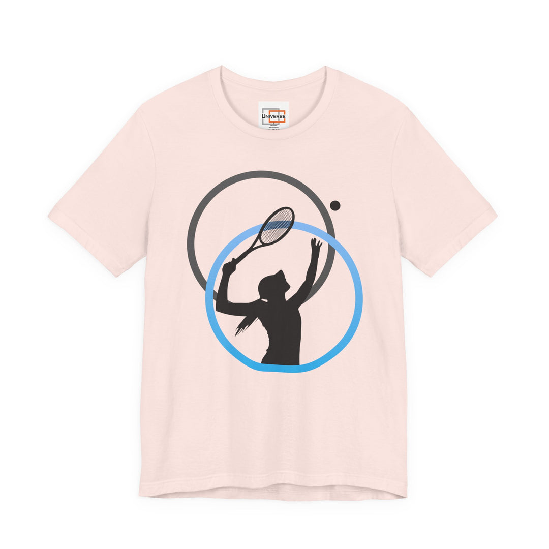 Minimal Tennis Woman Light— Unisex Graphic Tee | Universe