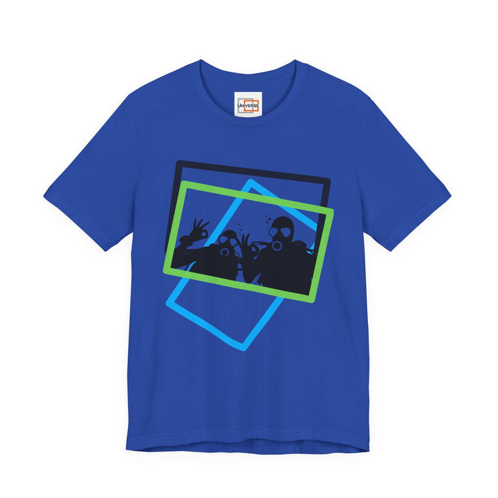 Minimal Scuba Duo Light — Unisex Graphic Tee | Universe