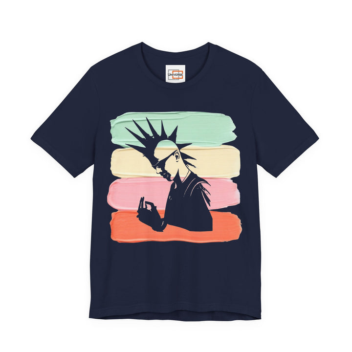 Vintage Punk Pastel Stripes — Unisex Graphic Tee | Universe