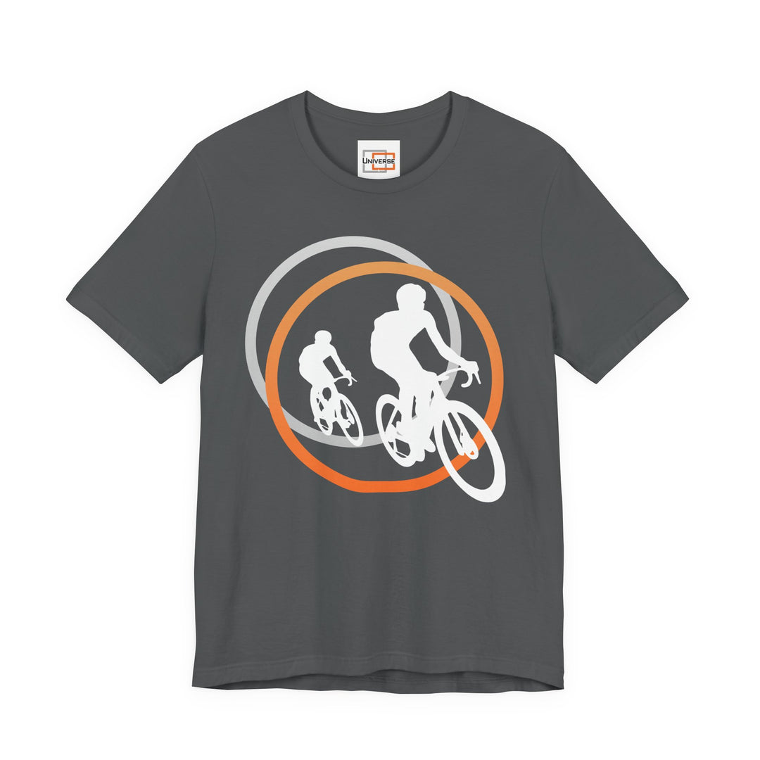 Minimal Cyclists Dark— Unisex Graphic Tee | Universe