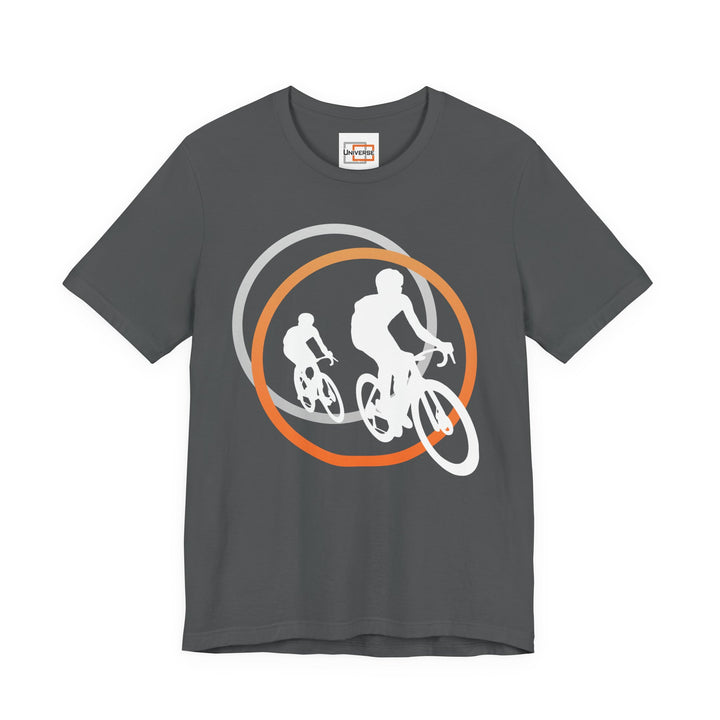 Minimal Cyclists Dark— Unisex Graphic Tee | Universe