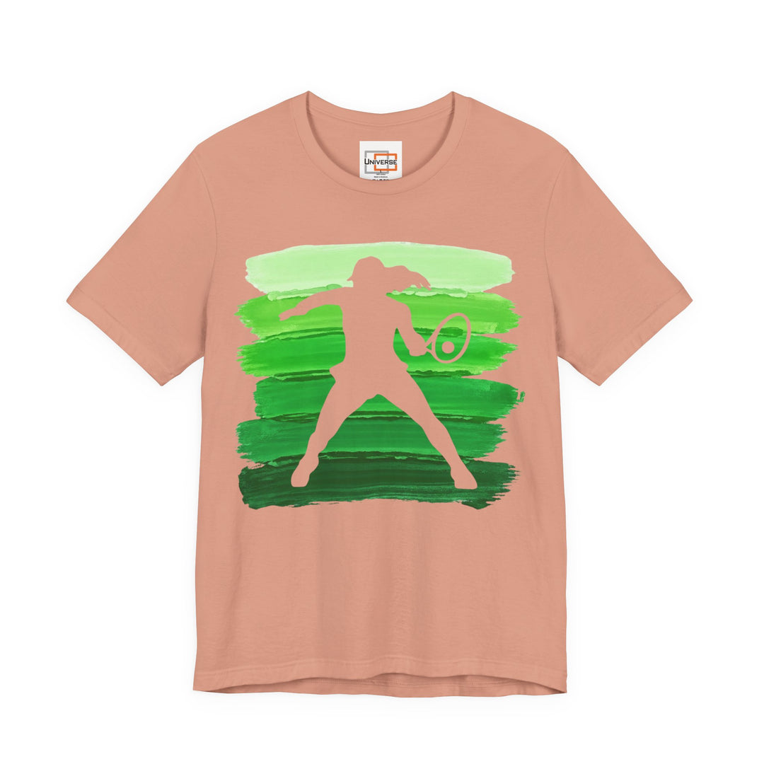 Vintage Tennis Green Stripes — Unisex Graphic Tee | Universe